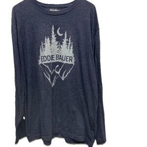 Eddie Bauer men's xl long sleeve shirt adventure gray gorpcore basic